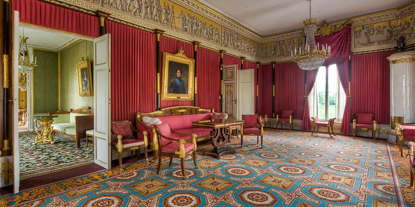 Röda salongen på Rosendals slott empire